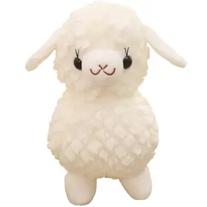 SongshanToys kawaii peluches boneka putih empuk mainan mewah domba lucu tidur siang hewan fot hadiah anak-anak