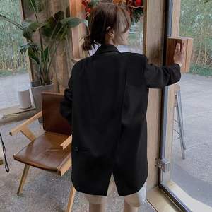 Ultimo Blazer da <span class=keywords><strong>donna</strong></span> Petite abito da lavoro da <span class=keywords><strong>donna</strong></span> giacca da <span class=keywords><strong>donna</strong></span> Casual Trendy Designs Blazer con spacco sul retro Blazer <span class=keywords><strong>Oversize</strong></span> femminile - Product Image 6