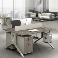 Nouvelle table de bureau moderne et durable avec cloison pour poste de travail, taille standard, usage commercial pour immeuble de bureaux
