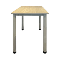 Table moderne en bois Pieds en métal Bibliothèque scolaire simple Bureau d'ordinateur de lecture
