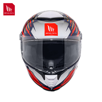Casques de moto MT Helmets Thunder4, casque intégral, coque en ABS, design graphique, visière transparente à dégagement rapide, homologué ECE