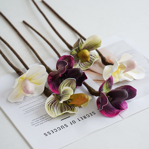 Orchidée artificielle réaliste en PVC souple, idéale pour la décoration de mariage, de la maison et comme accessoire pour la Saint-Valentin - Product Image 4