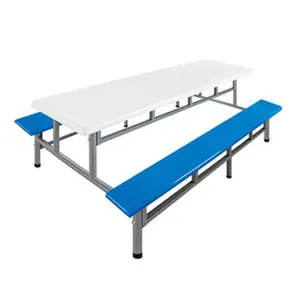 China factory fiber fiberglass school with bench dining table