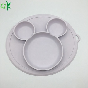 OKSILICONE Usine En Gros Divisé Incassable Silicone Bébé Toddler Plaques Conceptions Personnalisées Antidérapant Plaques D'aspiration Pour Les Enfants - Product Image 5