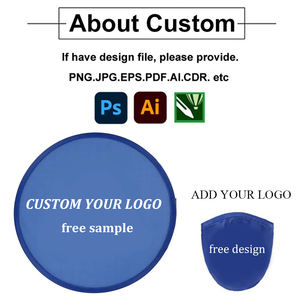 Oem Odm Artigifts fabrika toptan boş yuvarlak naylon katlanabilir Fan Polyester kumaş özel uçan disk Pet köpek uçan oyuncak - Product Image 2