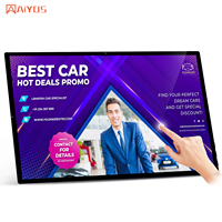 AIYOS Display Pubblicitario Digitale da 24 Pollici Android 14 RK3576S WiFi-6 POE Ultra Sottile Montabile a Parete Schermo Commerciale Touch IPS PCAP