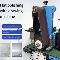 Ponceuse à bande électrique horizontale compacte pour tôles métalliques, machine à tréfiler les fils, polisseuse de surface