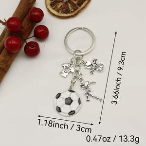 Porte-clés mousqueton en métal personnalisé, thème Coupe du Monde 2026, en alliage de zinc, souvenir promotionnel, style vintage et mode - Product Image 2