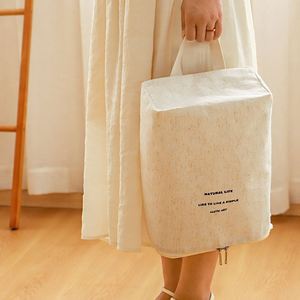 Modern Design <b>Canvas</b> Shoe Storage Bags with Zipper Closure Reusable & Durable - Product Image 4