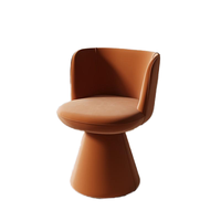 Fauteuil simple ergonomique en velours moderne, durable, pivotant, pour salon, chambre à coucher, hôtel