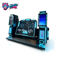 Machine de jeu d'arcade VR 9D colorée, simulateur de réalité virtuelle, équipement d'amusement commercial pour centre commercial, prix usine