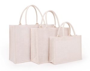 Bolsa de Mano Ecológica de Yute Reutilizable para Mujer, 4 Colores, 3 Tamaños Disponibles, Ideal para Compras, Regalos o Playa, Venta al Por Mayor - Product Image 2