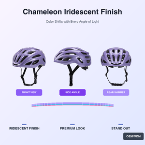 <span class=keywords><strong>Casque</strong></span> de vélo 28 aérations couleur caméléon pour adulte avec lumière arrière rechargeable, <span class=keywords><strong>casque</strong></span> de cyclisme route VTT OEM ODM - Product Image 3