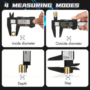 Conversões de Medição para Polegadas, Caliper <span class=keywords><strong>Digital</strong></span> Eletrônico, Tela LCD extra grande, Polegadas e Milímetros Ferramenta de Medição - Product Image 4