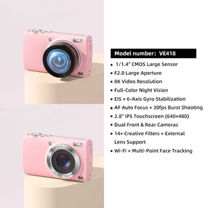 Cámara de Video Profesional Deportiva de Alta Calidad, 8K 15FPS, Zoom Digital 16x, Pantalla Dual, Tarjeta TF de 256GB, Estabilización de Imagen - Product Image 2