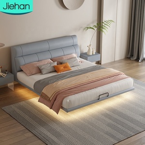 Nuova moda casa camera da letto mobili a buon mercato prezzo confortevole testiera per dormire blu lusso king Size letto sospeso per adulti - Product Image 1