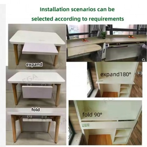Bisagra de 180 grados para patas de mesa y silla, bisagra de cama flexible para cocina, sala de estar, dormitorio, uso en apartamentos y almacenes - Product Image 5