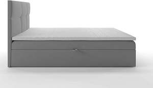 Lit Moderne Luxueux Écologique avec <span class=keywords><strong>Sommier</strong></span> Tressé en Velours, Rangement, Relevage à Gaz, Rembourrage Capitonnée et Base en Bois avec Ressorts Ensachés - Product Image 3