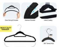 Offre Spéciale vente en gros en plastique floqué antidérapant 20 pack 50 pack cintres en velours cintres en bois pour vêtements et manteaux