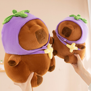 Peluche de Capibara con Forma de Berenjena, Relleno de Algodón PP Suave, Almohada Decorativa para Dormitorio, Muñeco Adorable, Regalo de Cumpleaños para Niña, Venta al Por Mayor - Product Image 5