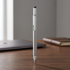 Penna Multifunzione in Alluminio con Inchiostro Riciclato Nero Strumento di Scrittura Premium Modello 107908-1 - Product Image 2