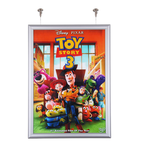 Kotak lampu Display jendela LED, bingkai jepret aluminium dua sisi, kotak lampu gantung Media iklan - Product Image 1