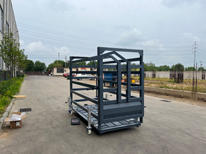 Balance <span class=keywords><strong>de</strong></span> pesée robuste pour bétail avec barre <span class=keywords><strong>de</strong></span> maintien réglable, balance au <span class=keywords><strong>sol</strong></span> antidérapante pour élevages laitiers - Product Image 1