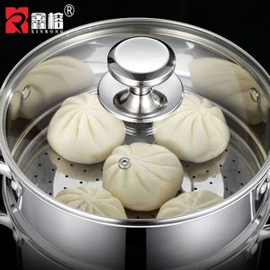 หม้อนึ่งสแตนเลสสองชั้น ขนาด 20 ซม. สำหรับเตาแม่เหล็กไฟฟ้า ใช้ในบ้าน - Product Image 4