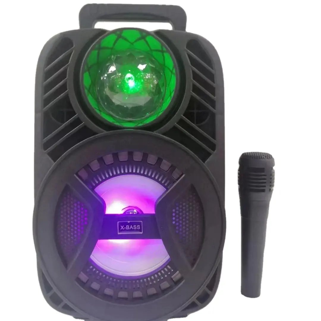 Fm radyo mikrofon ile 6.5 inç hoparlör araç ses taşınabilir mobil müzik mini hoparlör