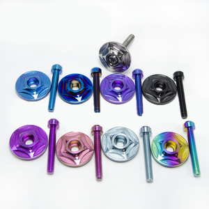 แฮนด์จับไทเทเนียมอัลลอย CNC สำหรับ NMAX/PCX/FOSA GM/<span class=keywords><strong>XMAX</strong></span> รุ่นพิเศษ พร้อมสกรูเกรด 5 ฝาครอบแฮนด์มอเตอร์ไซค์ - Product Image 1