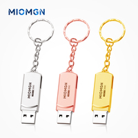 MIOMGN Super Mini Flashdisk USB Logam Baru 32GB/16GB/8GB/4GB/64GB USB 2.0/3.0 Garansi 1 Tahun
