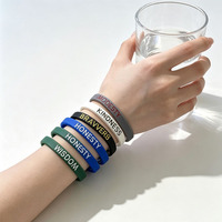 Bracelet en silicone écologique personnalisé avec logo imprimé en couleur, extensible, cadeaux promotionnels originaux, impression numérique