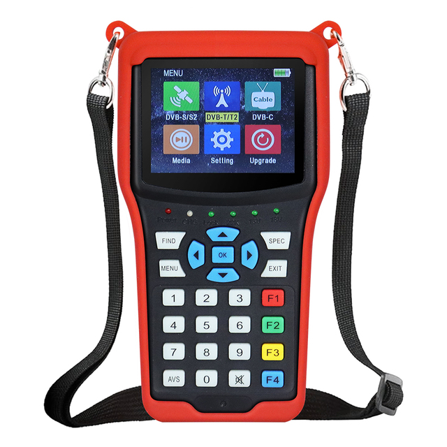 Multifunctional 4K H.265 Digital Satellite Signal Finder Meter Combo HD DVB-S DVB-S2 DVB-T DVB-T2 DVB-C for SAT Finder Meter