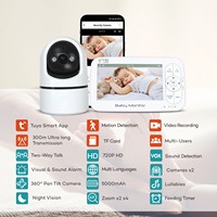 5 inç Akıllı Video Bebek Monitörü 1080P Full HD Pan Tilt Kamera Wi-Fi Uzaktan Kumandalı Tuya Uygulaması ile Görüntüleme Çift Yönlü Konuşma Gece Görüşü