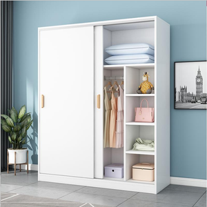 Lemari pakaian kayu murah furnitur praktis berkualitas tinggi - Product Image 1