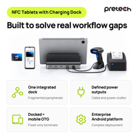 Tablette Android 10,95 pouces avec NFC frontal, processeur MTK G99 Octa Core, écran FHD Incell, 4G, pour kiosque d'hôtel, enregistrement des clients, certifiée GMS CE FCC, avec station d'accueil