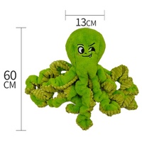 Jouets Indétructibles pour Animaux de Compagnie : Jouet Interactif en Peluche Pieuvre Mignonne et Amusante avec Son pour Chiots