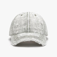 Casquette de baseball en sergé Oxford 100% coton lavable, douce, respirante, imperméable, réglable, avec 6 emplacements pour patchwork et trous à ressort