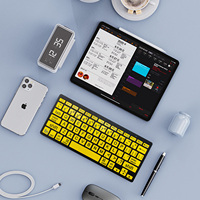 Connectivité Bluetooth 2.4G à grande police Clavier sans fil avec police extra large pour les personnes malvoyantes malvoyantes et malvoyantes