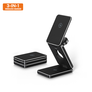 Xu Hướng 15W Nhanh Chóng Sạc Không Dây 3 Trong <span class=keywords><strong>1</strong></span> Qi Đứng Sạc Trạm 3 In1 Điện Thoại Di Động Gấp Mỏng Sạc Không Dây Cho Iwatch - Product Image 1