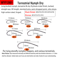 Großhandel Widerhaken- und ohne-Widerhaken-Fliegenbindehaken für Nymphen, Dry Flies, Streamer, Wet Caddis Flies, Forellenfliegenbindematerial, Angelhaken