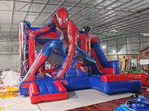 Spiderman Inflable <span class=keywords><strong>Castillo</strong></span> Inflable Spiderman Jumping Castle Brincolines Spiderman con tobogán Combo Bouncer <span class=keywords><strong>Castillo</strong></span> Hinchable - Product Image 2