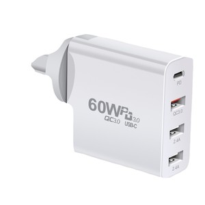 Chargeur multifonction 60W PD QC3.0 USB-C pour ordinateur portable et téléphone, charge rapide - Product Image 5