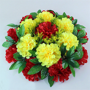 Fleurs de sacrifice, chrysanthème en soie bon marché, fleur artificielle pour funérailles, couronne pour tombe - Product Image 5