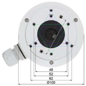 Pour Hikvision DS-1280ZJ-XS montage arrière accessoire de diamètre 100mm pour caméras de surveillance - Product Image 4