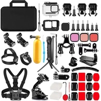 Étui en silicone étanche populaire, support de vélo à ventouse, kit d'accessoires de voyage, sac pour GoPro Hero 13 12 11 10 9, noir