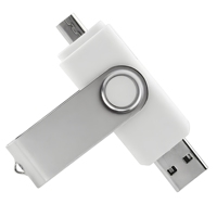 Flashdisk OTG USB Kapasitas Tinggi Crystal 2 in 1 untuk Ponsel Pintar, Penyimpanan Data untuk Perangkat Android