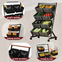 Étagère de rangement multi-usages pour légumes, fruits et collations, chariot domestique du sol au plafond pour cuisine et salon