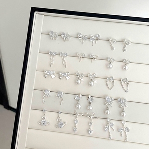 Mossinate pendientes joyería plata 925 nombres estrella de mar pendientes aretes vintage luz lujo pendientes cartón para pendientes - Product Image 1