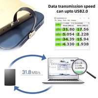 Câble de charge rapide USB-C mâle-mâle coudé ultra-plat, câble de données USB 2.0 plat, 7,5 cm, noir